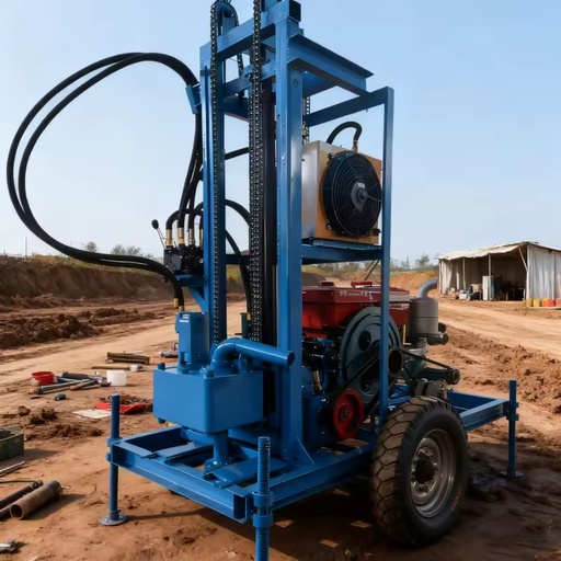 100m, 150m, 200m, 300m, 350m, 600Meters Steel Crawler Mounted Diesel Mine Water Well Drilling Rig Machine Factory Price