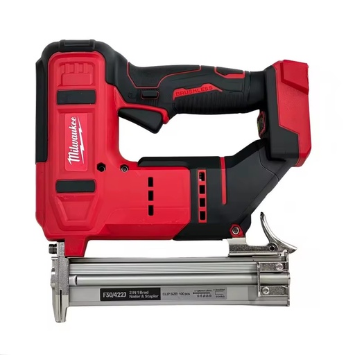 High Quality Milwaukee 18V Electric Brushless Motor Lithium-ion Power Nail Gun Cordless Outdoor Woodworking Nail Gun Blue Nailer