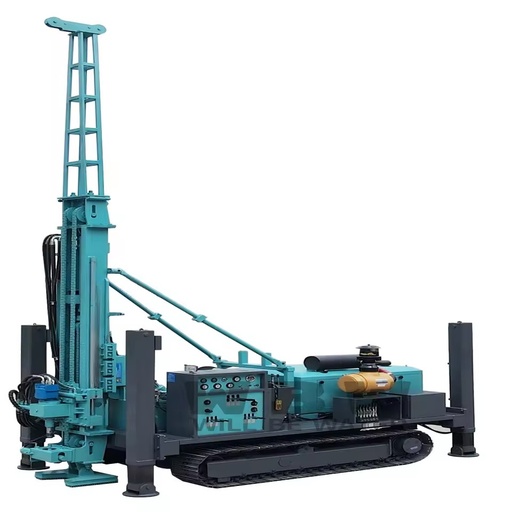 Diesel Crawler Water Well Drilling Rig with Engine Pump & Bearing Max 300m Drilling Depth