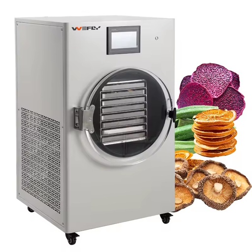 WEFLY Mini Lyophilizer Machine Vacuum Drying Home-Made Food Processing Equipment Pump Dual Voltage 220V/110V 6kg SUS304