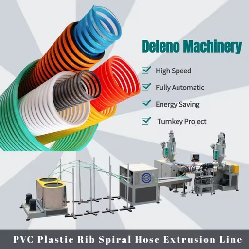 Heavy Duty Rigid PVC Helix Spiral Pipe Production Line High Capacity Flexible PVC Suction Hose Extruder Machine for PP/PE