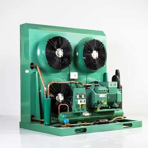 Energy Saving Piston Refrigeration Condensing Unit Air Cooled Structure for Supermarket Cold Room and Food Processing Factory