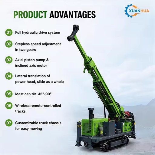 YCD800/1000 Full Hydraulic Core Drilling Rig Portable Mining Exploration Diamond Concrete Rock Quarry Sample