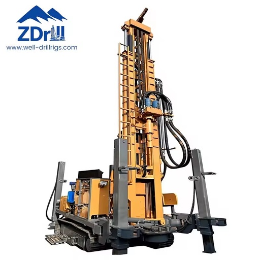 Multifunctional ZD1200 Hydraulic and Pneumatic Drilling Rig Crawler-type Water Well Drilling Rig