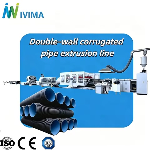 PE Double Wall Corrugated Pipe Line with in Line Belling System