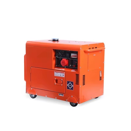 6kW Silent Diesel Generator 7.5kVA 3-Phase Dual Voltage Electric Start CE ISO Approved Portable Genset Home/Site Backup 100%
