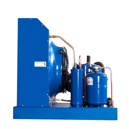 Quick Freezing Air Cooled Rotary Compressor Condensing Unit Expansion Valve Four Sets Control Box Electric Defrost Energy Saving