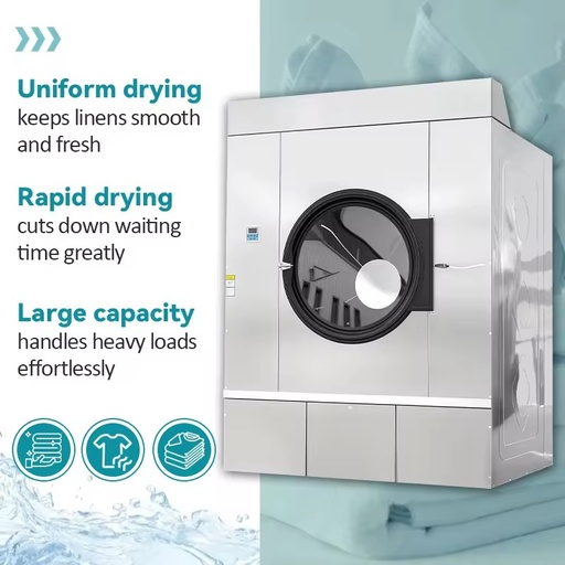 BLCC Large 150kg Industrial Fully Automatic Drying Machine Clothes Dryer Steam Heating Full Commercial Laundry Equipment