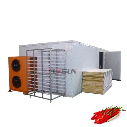 Factory Direct Sale Automatic PLC Controlled Gear Drive Heat Pump Dried Chili Vegetable Dehydration Dryer Food Processing