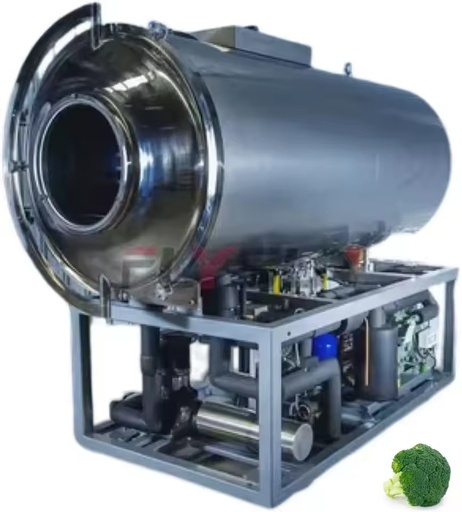 Automatic Labor-Saving 304 Stainless Steel High Capacity Vacuum Freeze Drying Machine for Broccoli and Vegetables