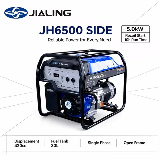 Jialing Portable Electric Generators Gasoline 5kw 5kva Generador Electrico Petrol Power Generator Set for Home