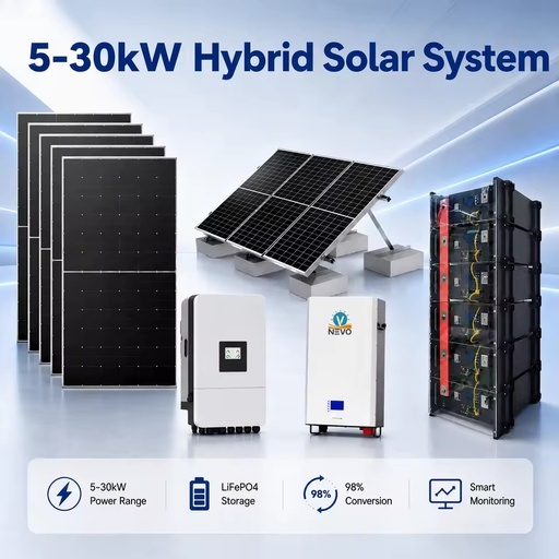 High Quality 3KW 5KW 8kw 10KW Solar Power System 30kw Solar System Hybrid 20kw Complete Set Hybrid Solar System 10kw for Home