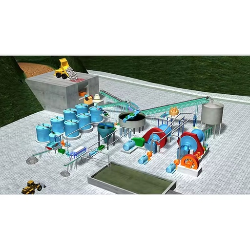 Energy Saving High Efficiency Gold Ore Mining Extraction Processing Plant Engine Pump Motor Gear Bearing 50-300 Tph Capacity