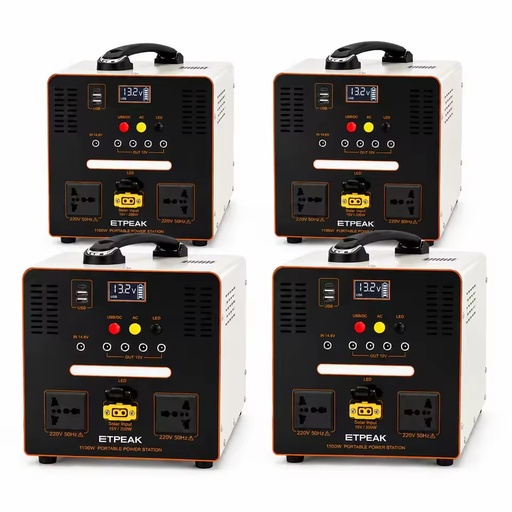 1100W Portable Battery Generator 1100.8Wh LiFePO4 Pure Sine Wave Power Station with Solar and Car Charging for Home Backup