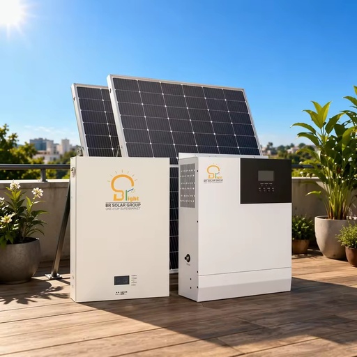 BR SOLAR Hybrid Grid Solar Energy Power System Kit 5-10kW with LiFePO4 Battery & 48V for Home Appliances & Off-Grid Use