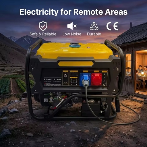 Wholesaler Bulk Trade 100 Copper Motor Silent 7000w Petrol Generator for Remote Area Project