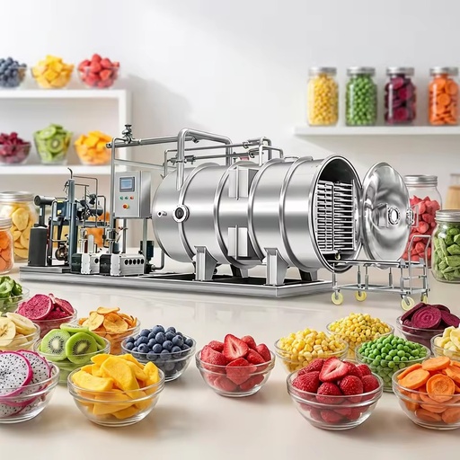 HRTY Liofilizer Vacuum Freeze Drying Machine for Food Processing with Pump Multi-function Gas Heating SUS304 Stainless Steel