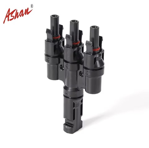Photovoltaic Connector IP67 Waterproof 1000V T Branch Male Female 30A 3 to 1 Parallel Connector Solar Panel Connector