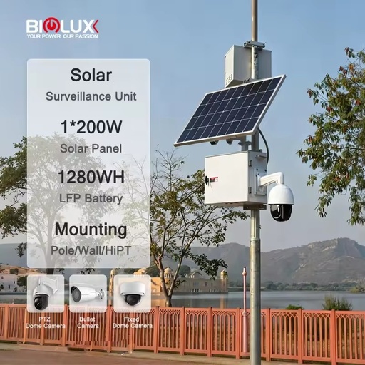 HiTOP Solar CCTV Kit Solar CCTV System Multiple Installation for Outdoor and Road Use, Wireless Off-grid Solar Surveillance Unit