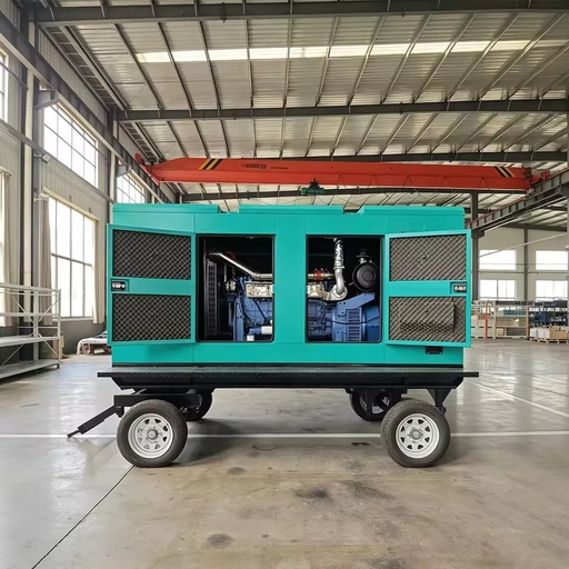 Large Power Trailer Mounted Silent Diesel Generator Full Copper Alternator for Port Construction Projects