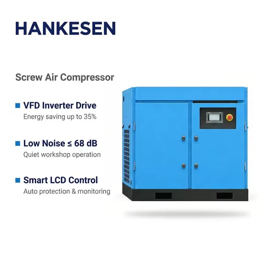22KW 30HP Electric PM VSD Silent Industrial PLC Permanent Magnet Stationary Screw Air Compressor Energy Saving 30%-40%