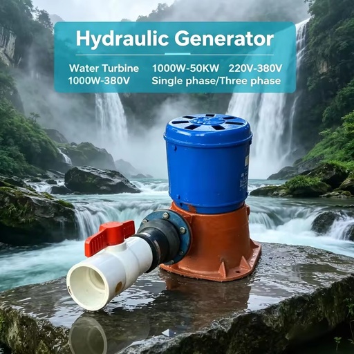 Rural Village Hydroelectric Generator 1000W-50KW 220V-380V 1Ph 3Ph