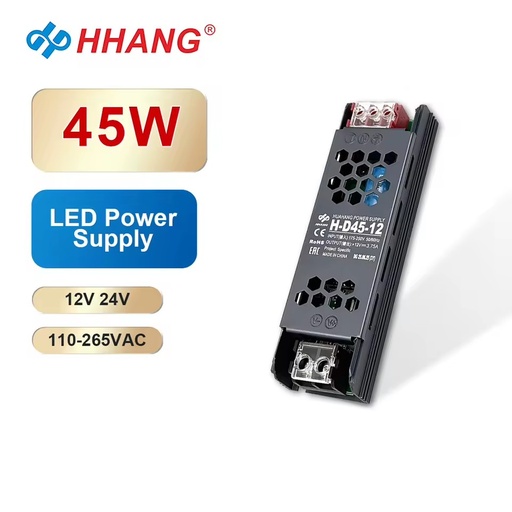 45W LED Power Supply IP20 Constant Voltage AC 110V 220V DC 12V 24V Switching Power Supply Slim LED Transformer with CE BIS