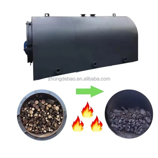 Energy Saving Biomass Coconut Shell Continuous Carbonization Furnace 8h Carbonization For BBQ Use