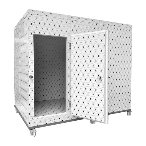 Walk-in Stainless Steel Fishmonger Cold Room with Solar Panel Energy Saving Customizable Size 1 Door PLC Core Components