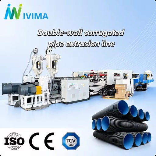 Industrial Customized Plastic Double Wall Corrugated Pipe Extruder Production Line Long Life