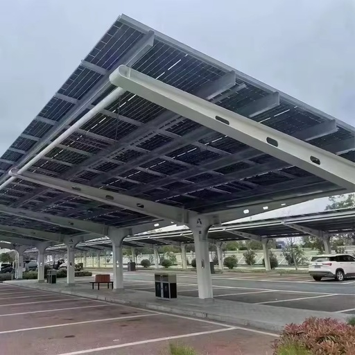 Carbon Steel Solar Carport Waterproof Mounting Commercial Systems Steel Column Parking Car Bracket Customization