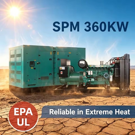 SPM 360kW 450kVA Standby Diesel Generator Set 60Hz 480V Three Phase Silent Industrial Generator for North America
