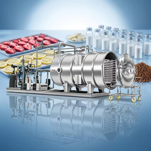 HRTY Industrial Freeze Dryer Lyophilizer Machine Freeze Dryer for Strawberries, Banana Chips, Coffee, Vegetable Products