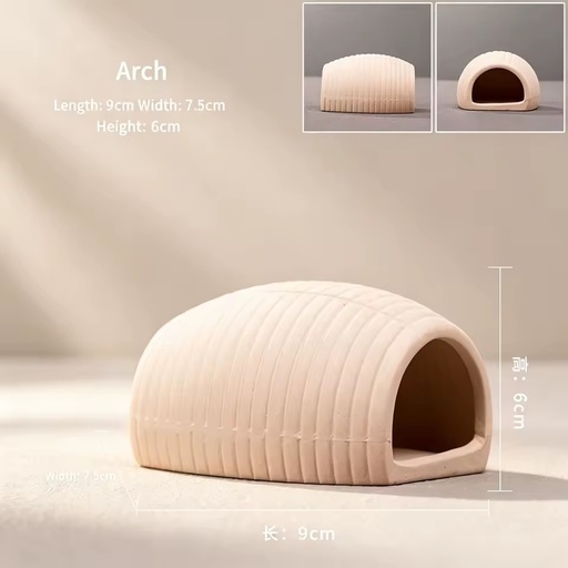 Popular AQ042 Rough Clay Spawning Breeding Cave Aquarium Decorative Pot Fish Shrimp Hiding House Landscape Ornament