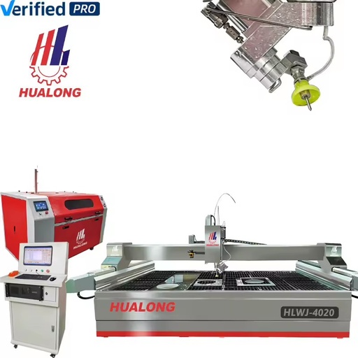 2025 Hot 5 Axis CNC Water Jet Cutter Stone Cutting Machine for Granite Marble Quartz Countertops Sink Holes