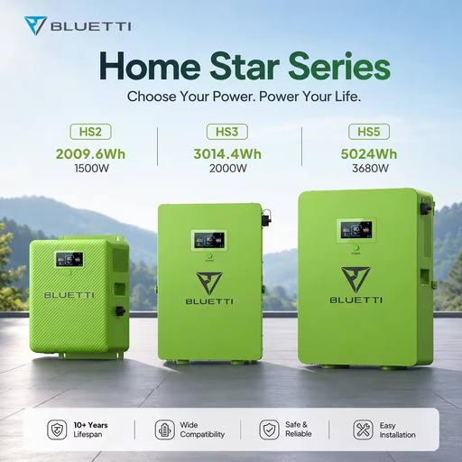 BLUETTI Integrated Home Storage System PAYGO Solar Solution 2kWh 3kWh 5kWh Single Phase 230V Generator