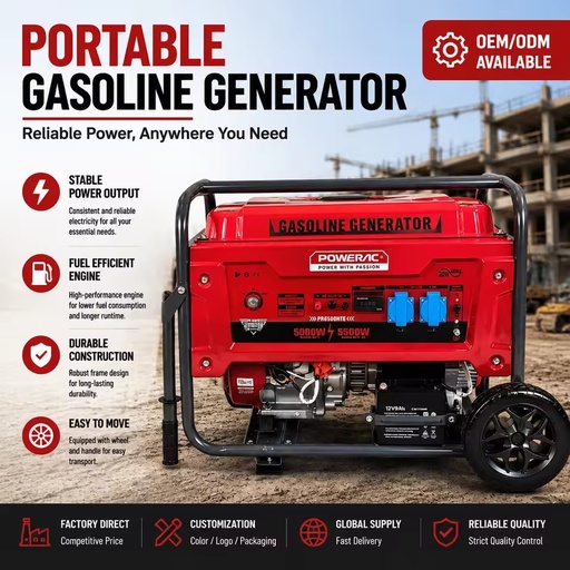 X-Men 3.5KW Portable Gasoline Genset / Auto Start 50/60Hz / 220V AC / Camping & Jobsite Power