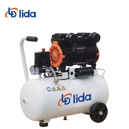25KG Lightweight Portable 1380W 8bar 24L Silent Air Compressor Energy Saving Portable Silent Mini Oil-Less Air Compressor