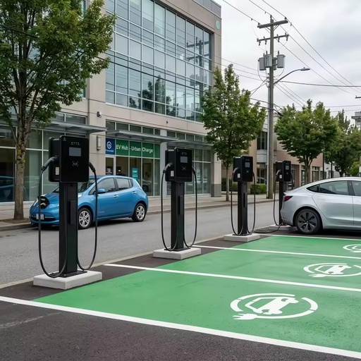 22kW Floor Mounted AC EV Charging Station with Load Balancing DLB & OCPP 1.6J Smart for Hotel EV Station