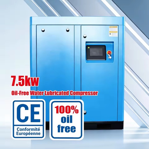 Silent Medical Screw 8bar 10HP Oil-free Water Lube Industrial Air Compressors
