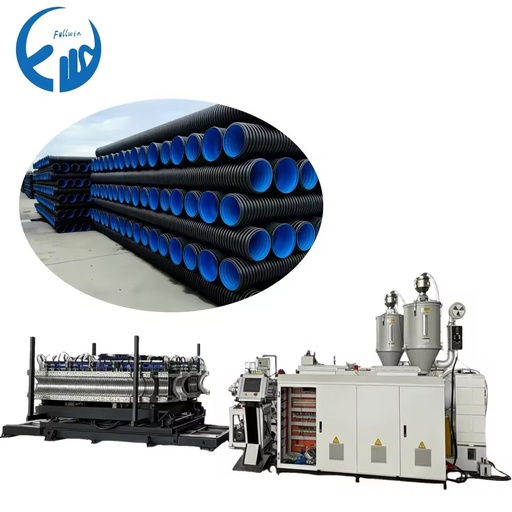 High Speed PE PP Double Wall Corrugated Pipe Making Machine Extrusion Production Line With PLC Control for Municipal Drainage