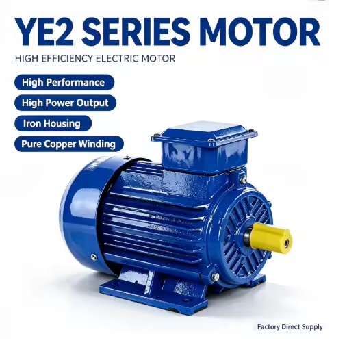High Performance 380V 3KW 3000 RPM AC Motor 3 Phase YE2 Energy Efficiency Fully Enclosed Floor-mounted Installation