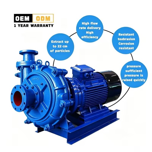 High Pressure Centrifugal 50 Meter Head High-Chromium Alloy Fully Automatic Control Sewage & Coal Mine Slurry Pump for Mining