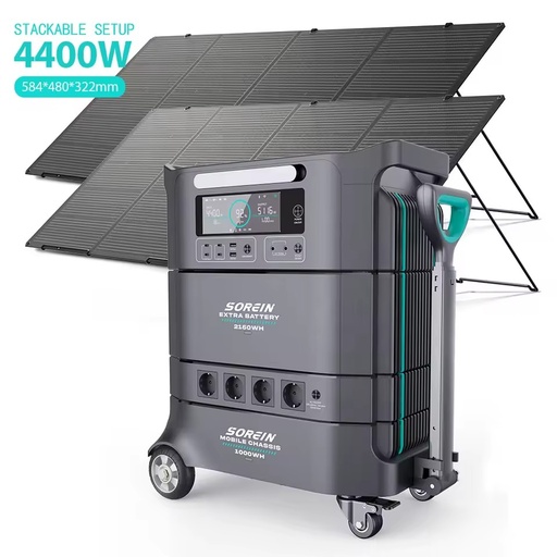 4400W Diy Expandable Battery Electric Portable Power Station 3000W Solar Generator 3Kva 12V Solar Generator for Tv