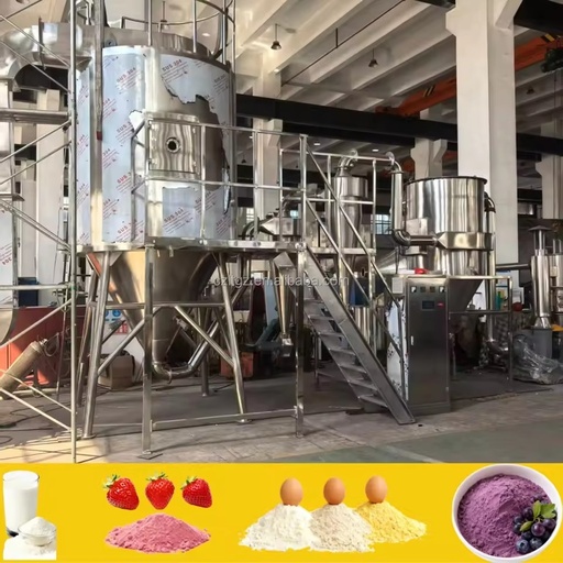 Spray Drying Tower Titanium Stainless Steel 200L for Egg Yolk Low Temp Fast Evaporation Gearbox Energy Saving Production Line