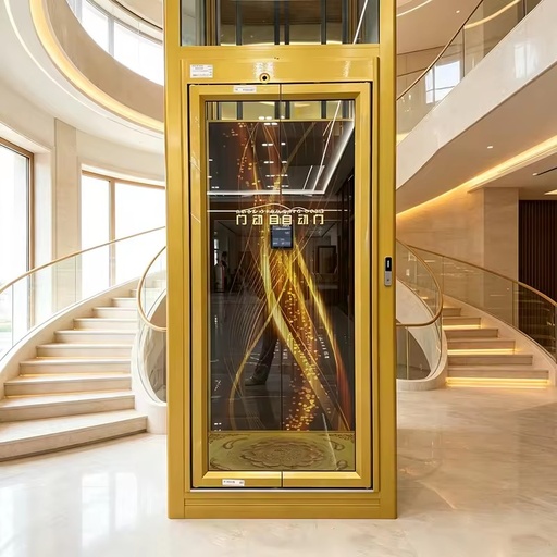 High-Quality Traction Home Elevator 400kg Rated Load, Automatic Electric Doors 2-5 Floor Stops for Villa & Residential Use