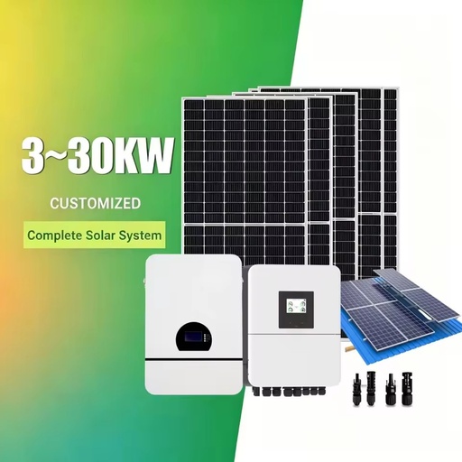 Inverter Hybrid 3 Phase Growatt Off Grid Solar System 10kW Complete 20kW Adjustable Ground 30kW Solar Mounting Power System