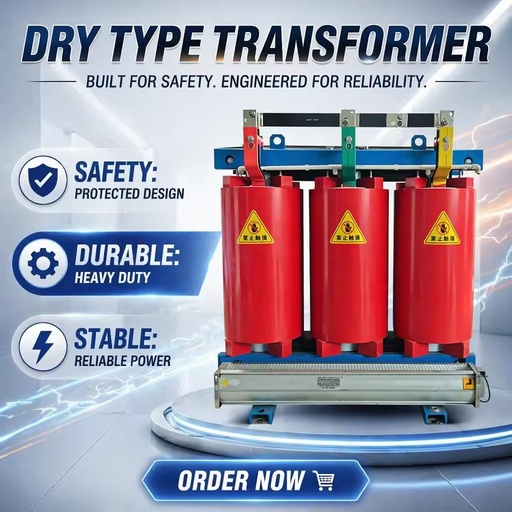 Amorphous Metal Core Dry Type Transformer 10kV 380V Three Phase Low Loss Distribution Transformer PV Solar Wind Power Coil