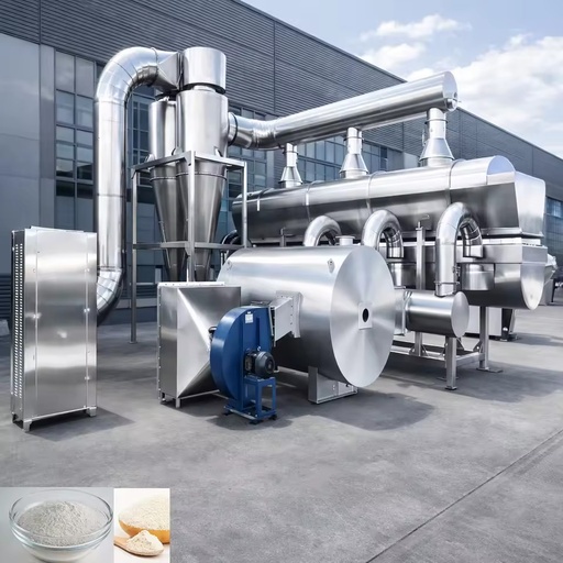 Hot 220V Automatic Vibrating Fluidized Bed Dryer Spray Drying Equipment for Sea Salt Drying Essential for Food Processing
