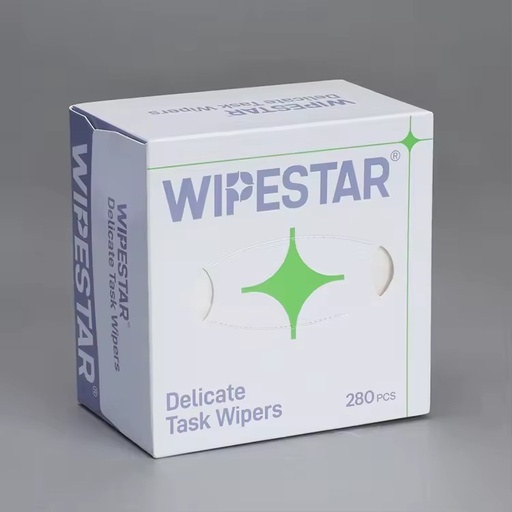 WIPESTAR Industrial Single-Ply Wiping Paper High Dry Wet Strength Low Dust 280 Sheets/Box for Laboratory Cleaning Paper
